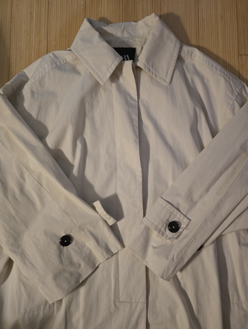 Zara Oversized Cream Trench Coat M/L NWOT